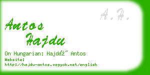 antos hajdu business card